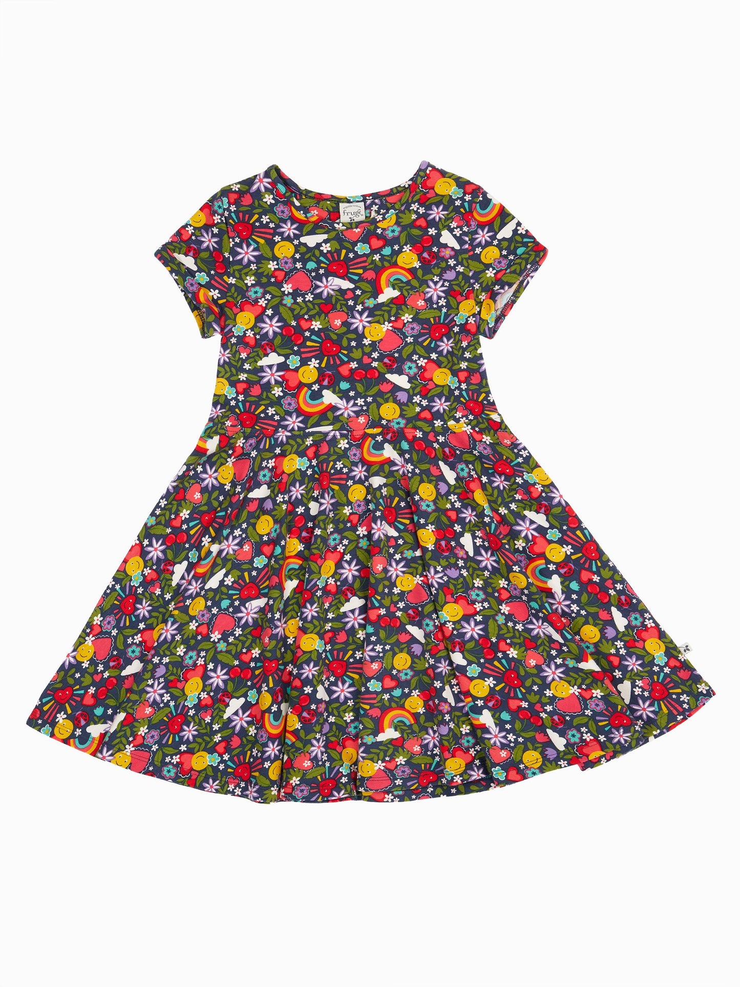 Frugi Blue Spring Skater Dress image 3
