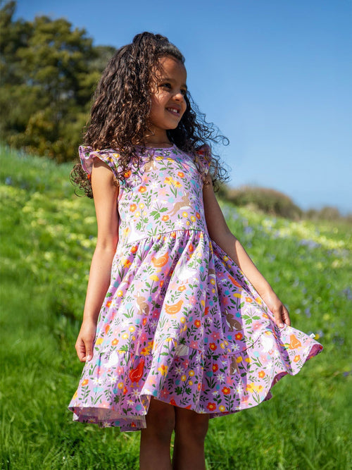 Frugi Purple Olivia Skater Dress image 1