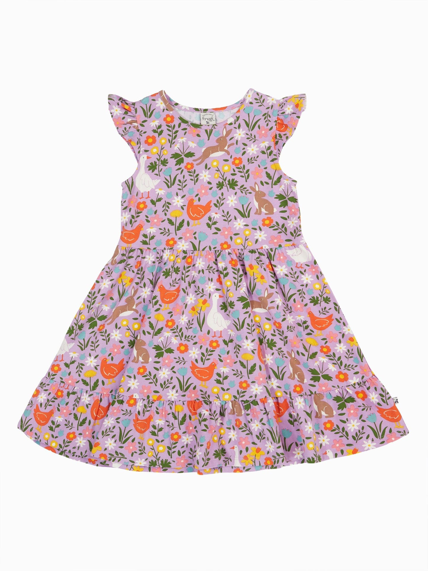 Frugi Purple Olivia Skater Dress image 2