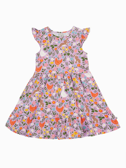 Frugi Purple Olivia Skater Dress image 2