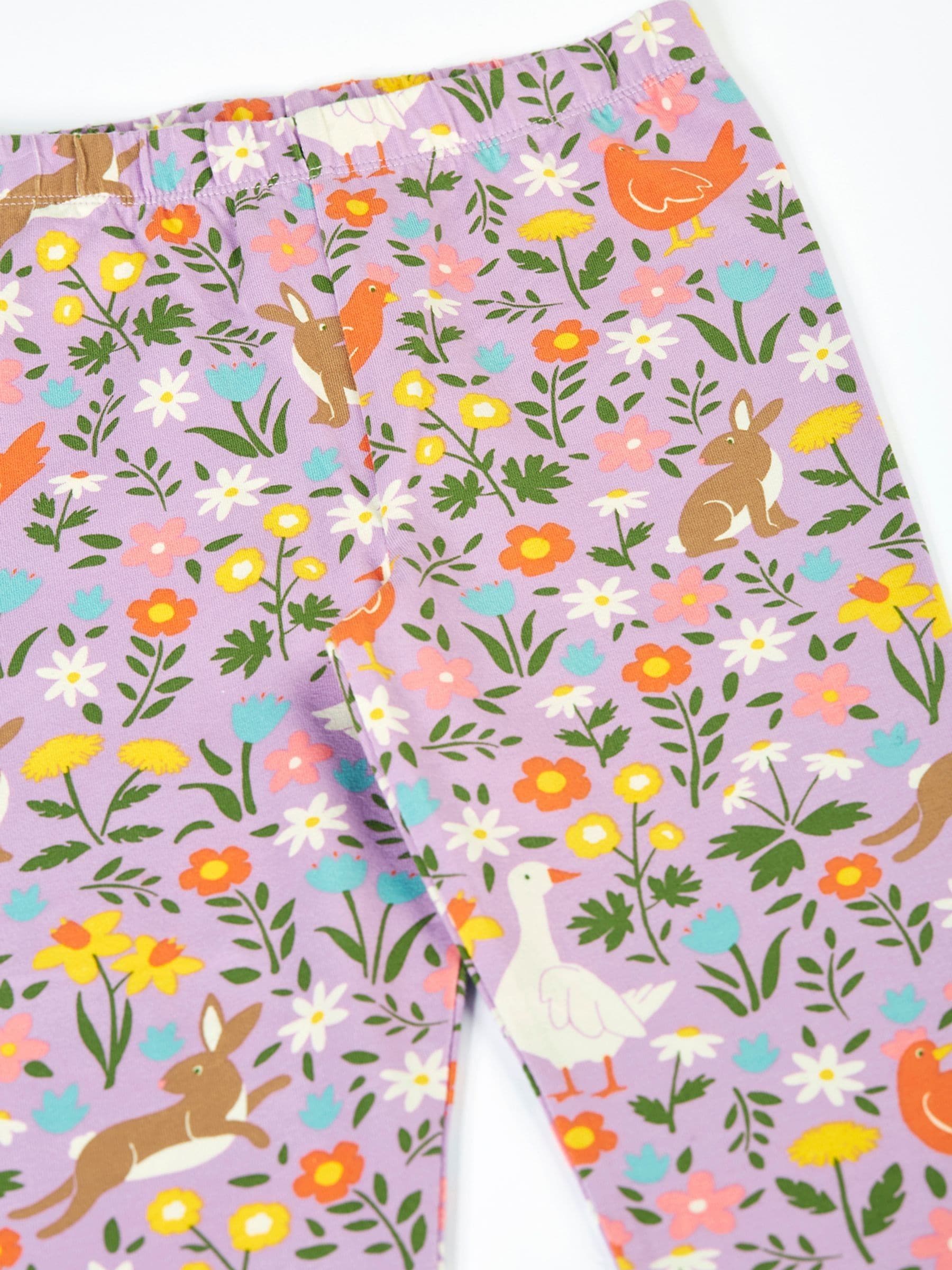 Frugi Purple Libby Printed Leggings image 3