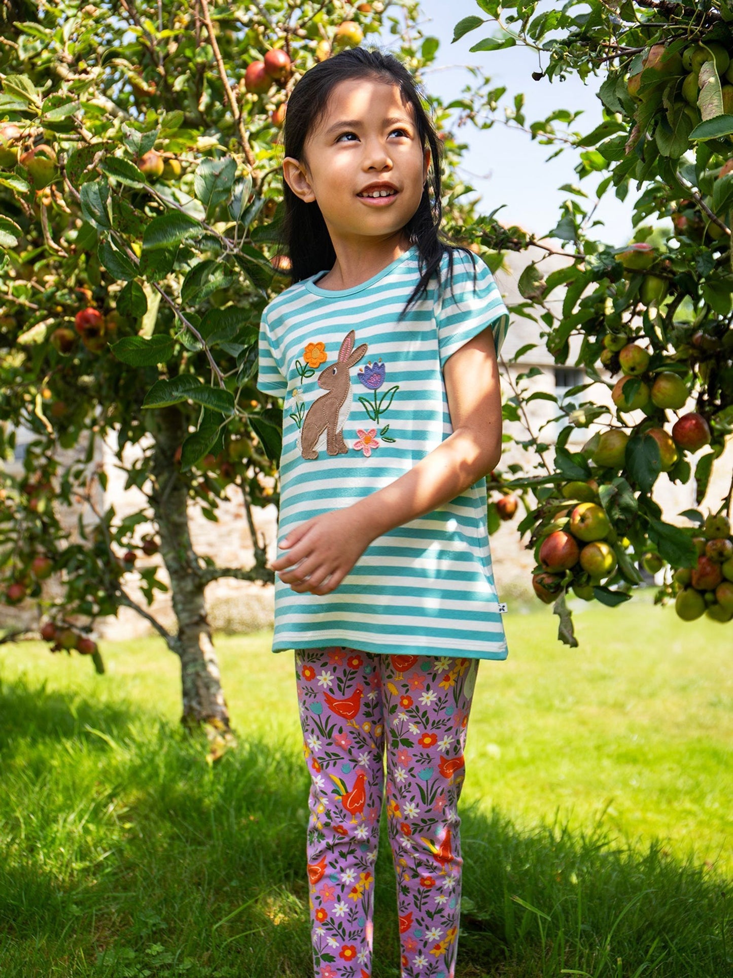Frugi Purple Libby Printed Leggings image 5