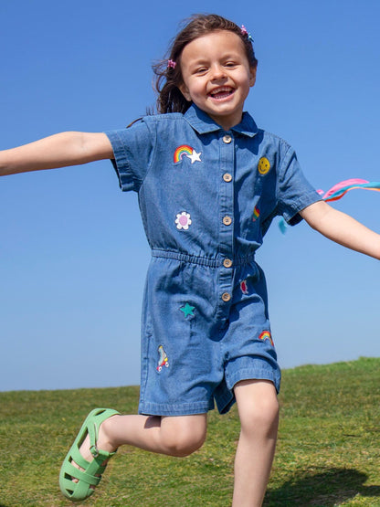 Dsiney Kidz - Frugi Blue Imogen Denim Jumpsuit image 1