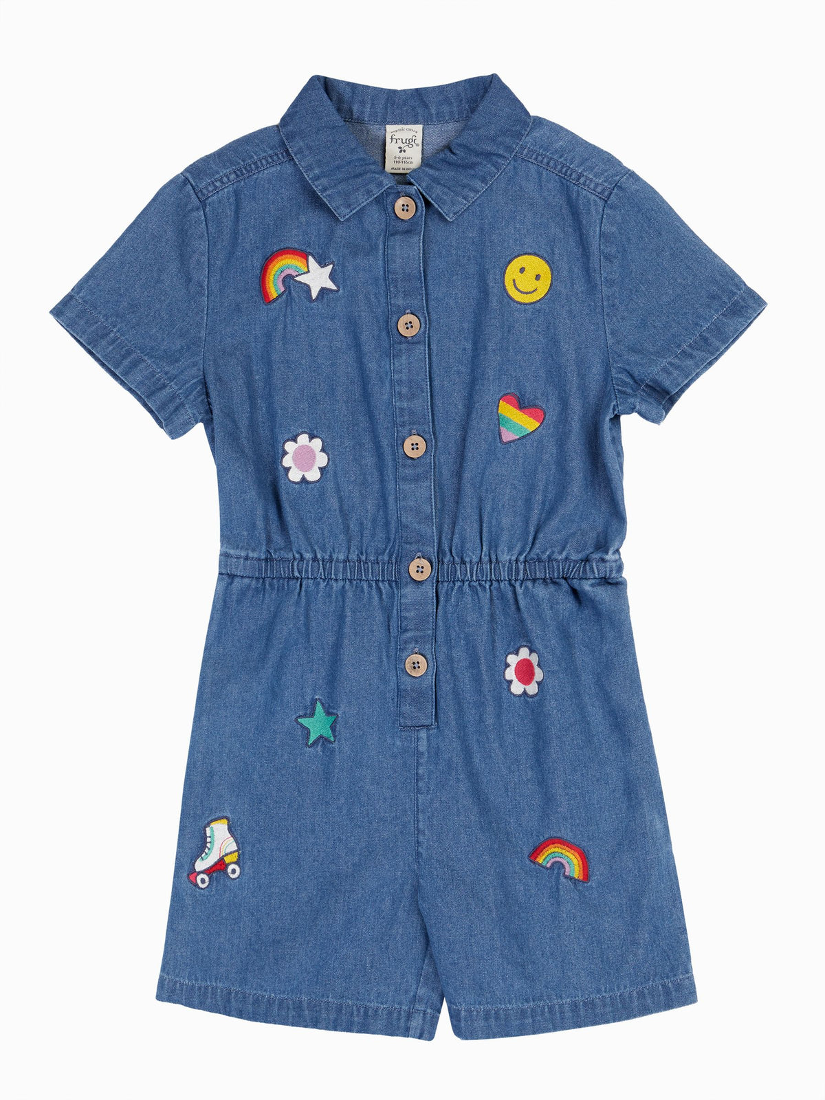 Dsiney Kidz - Frugi Blue Imogen Denim Jumpsuit image 2
