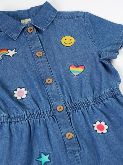 Dsiney Kidz - Frugi Blue Imogen Denim Jumpsuit image 4