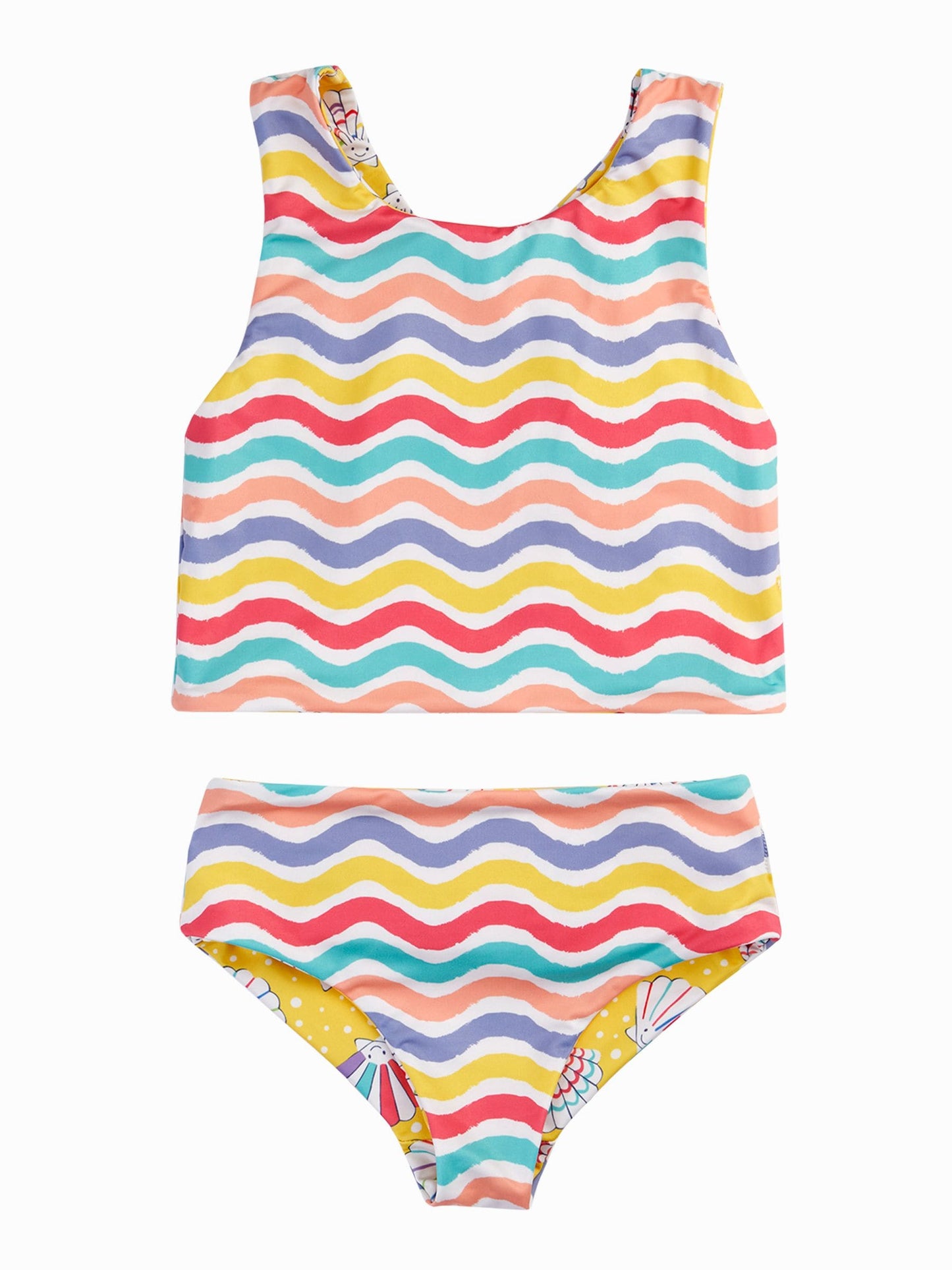Frugi Yellow Tegan Reversible Tankini image 2