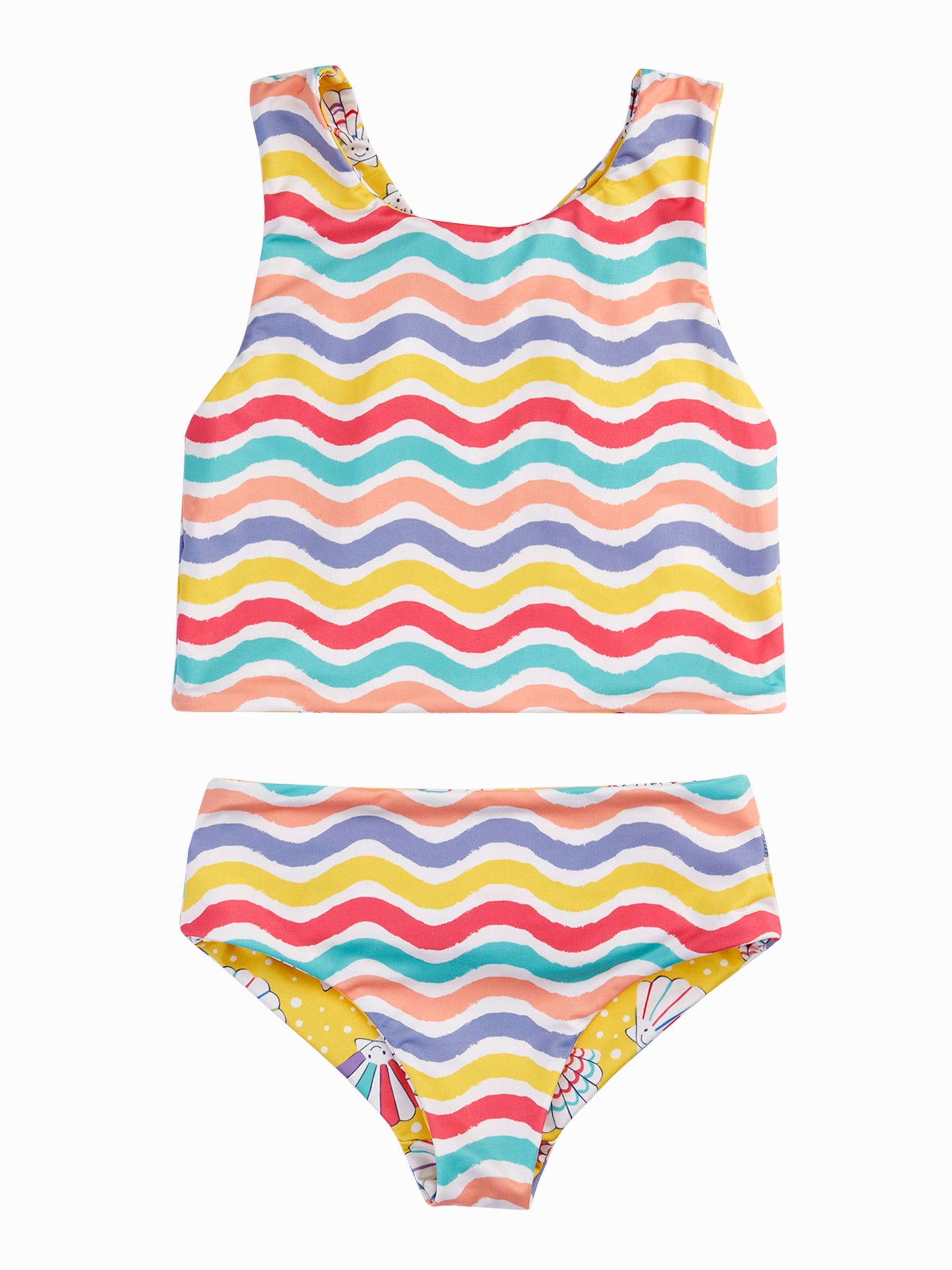 Frugi Yellow Tegan Reversible Tankini image 2