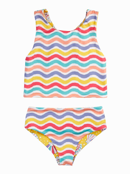 Frugi Yellow Tegan Reversible Tankini image 2