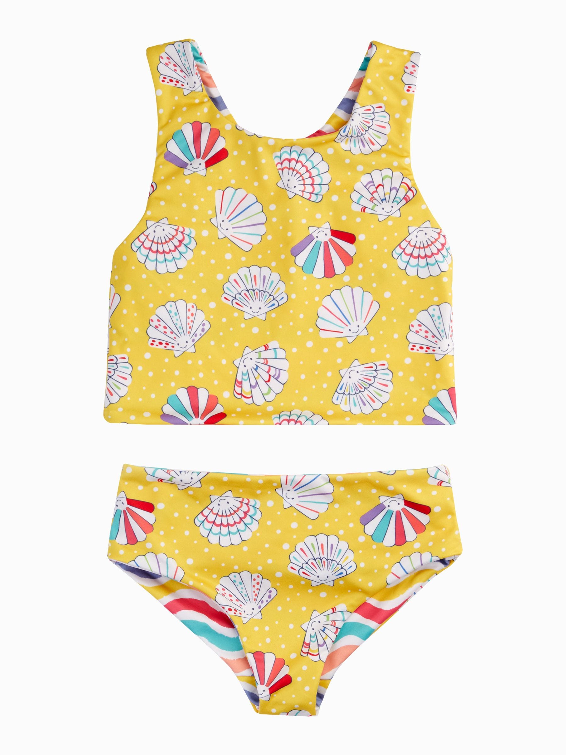 Frugi Yellow Tegan Reversible Tankini image 3