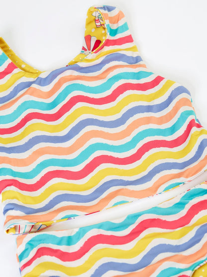 Frugi Yellow Tegan Reversible Tankini image 4