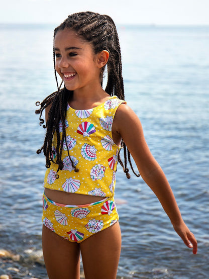 Frugi Yellow Tegan Reversible Tankini image 6