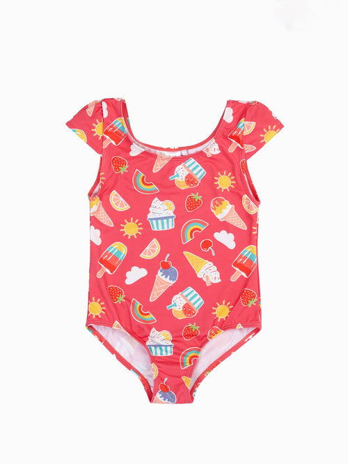 Dsiney Kidz - Frugi Pink Marina Swimsuit image 1