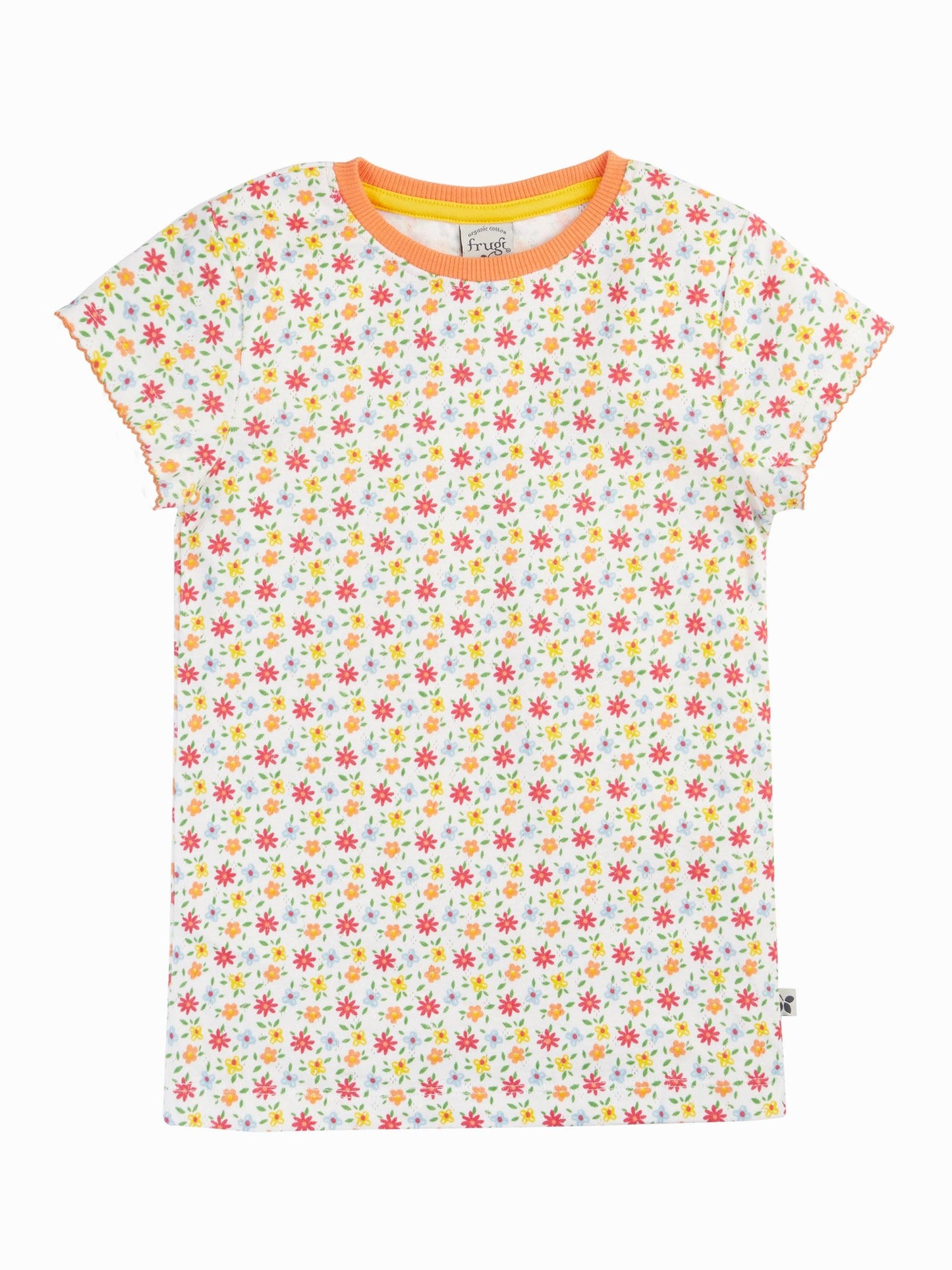 Frugi White Pip Pointelle T-Shirts 2 Pack image 2