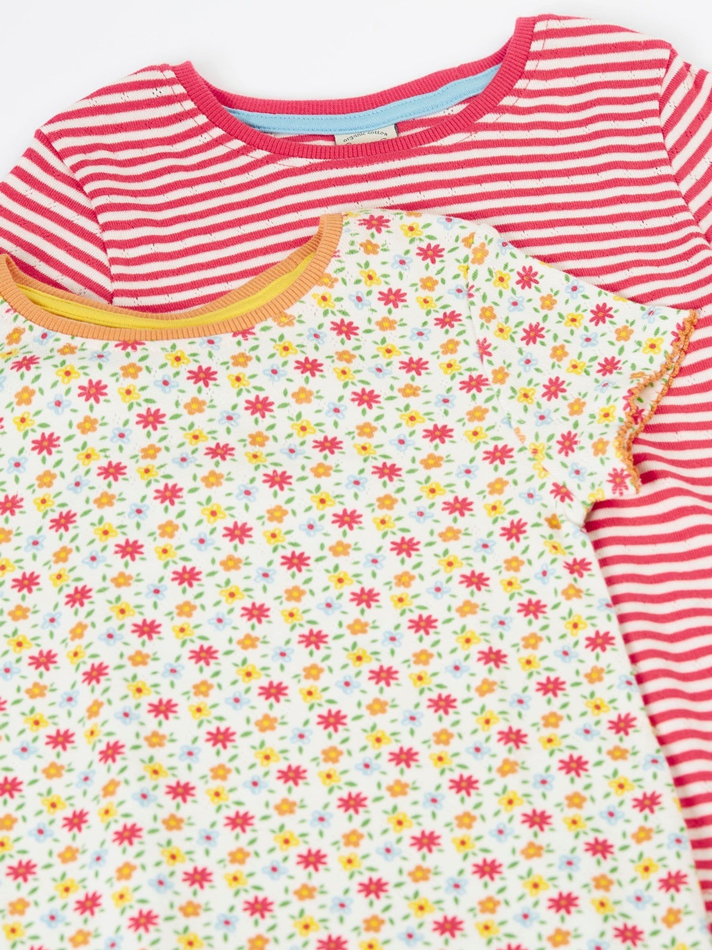 Frugi White Pip Pointelle T-Shirts 2 Pack image 4