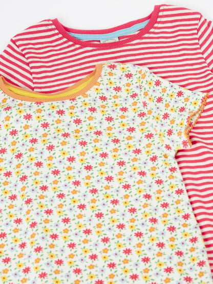 Frugi White Pip Pointelle T-Shirts 2 Pack image 4