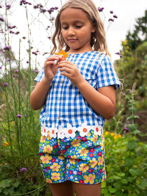 Frugi Blue Raina Reversible Shorts image 1