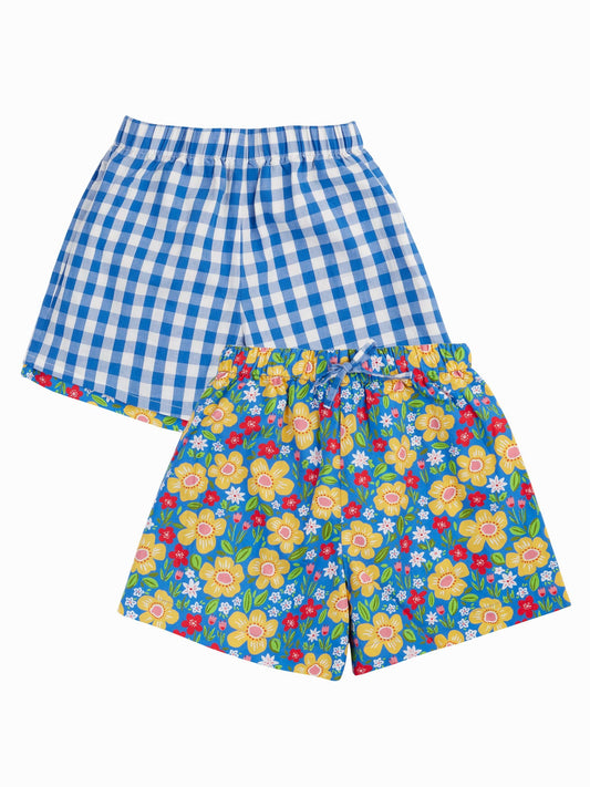 Frugi Blue Raina Reversible Shorts image 2