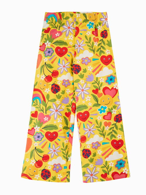 Frugi Yellow Wide Leg Trousers image 1