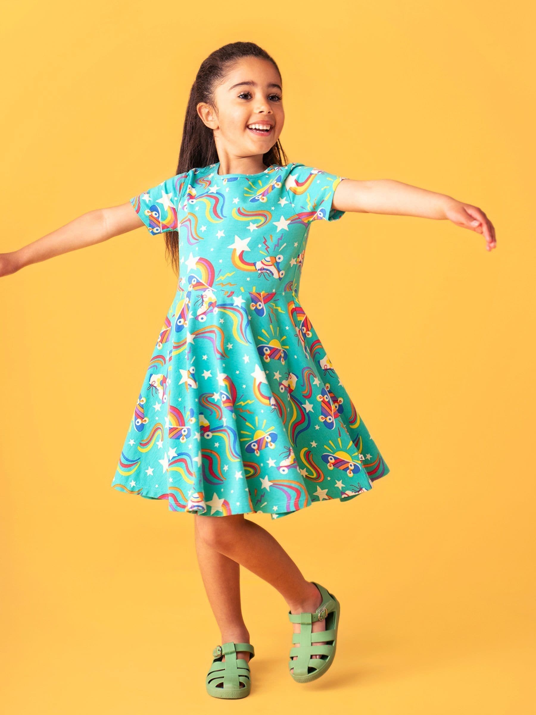 Frugi Blue Sunshine Skater Dress image 1