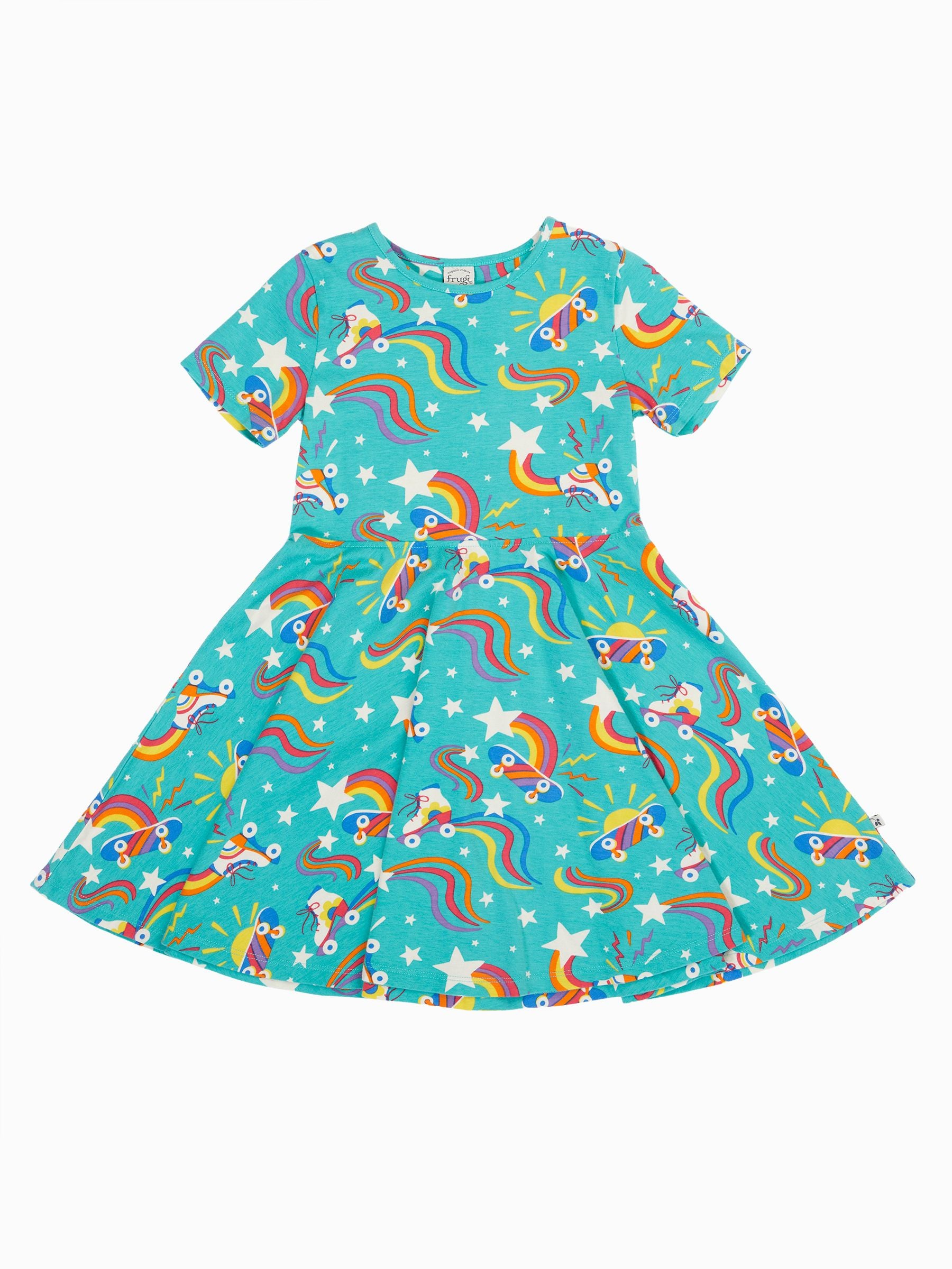 Frugi Blue Sunshine Skater Dress image 3