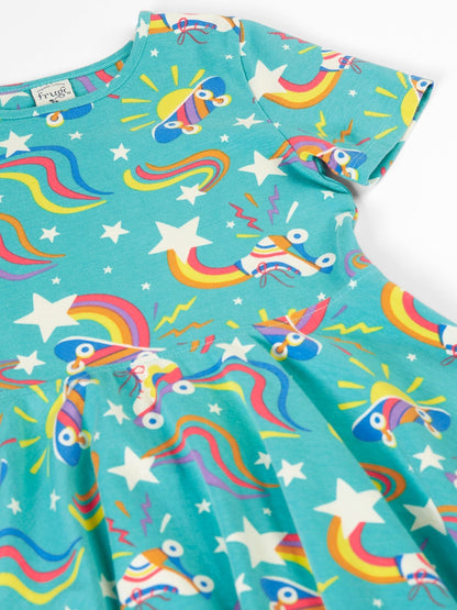 Frugi Blue Sunshine Skater Dress image 4