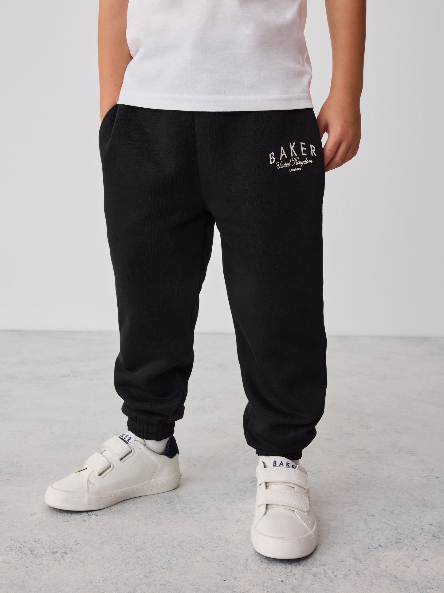Dsiney Kidz - Baker by Ted Baker Black 3 Piece Varsity Hoodie T-Shirt and Joggers Set image 3