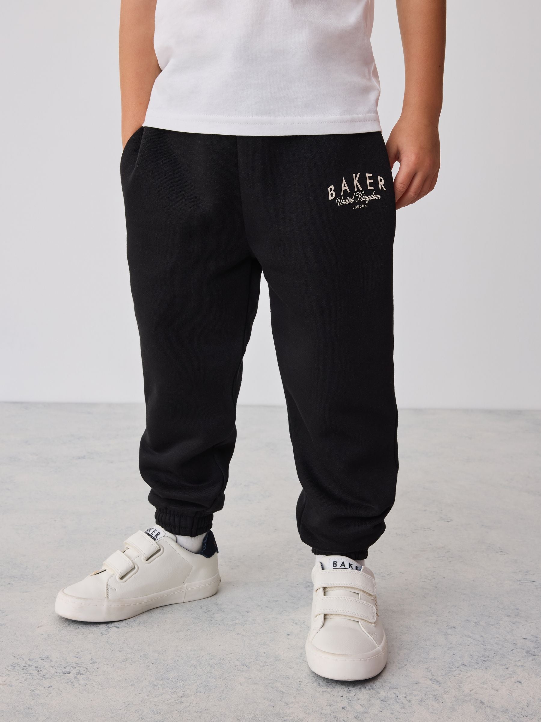 Dsiney Kidz - Baker by Ted Baker Black 3 Piece Varsity Hoodie T-Shirt and Joggers Set image 3