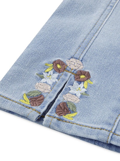 Levi's Blue Pull On Wide Leg Denim Look Trousers image 3