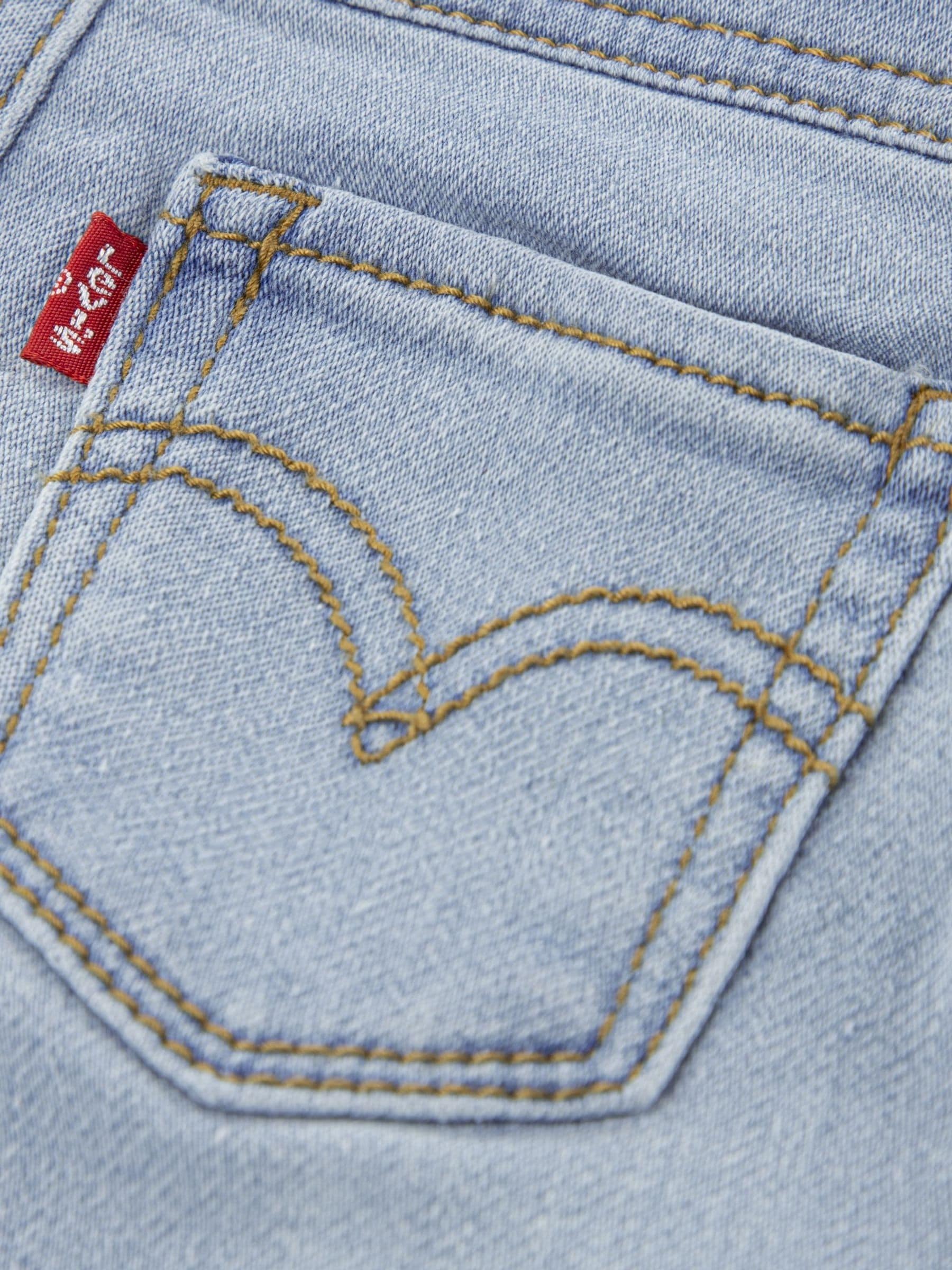 Levi's Blue Pull On Wide Leg Denim Look Trousers image 4