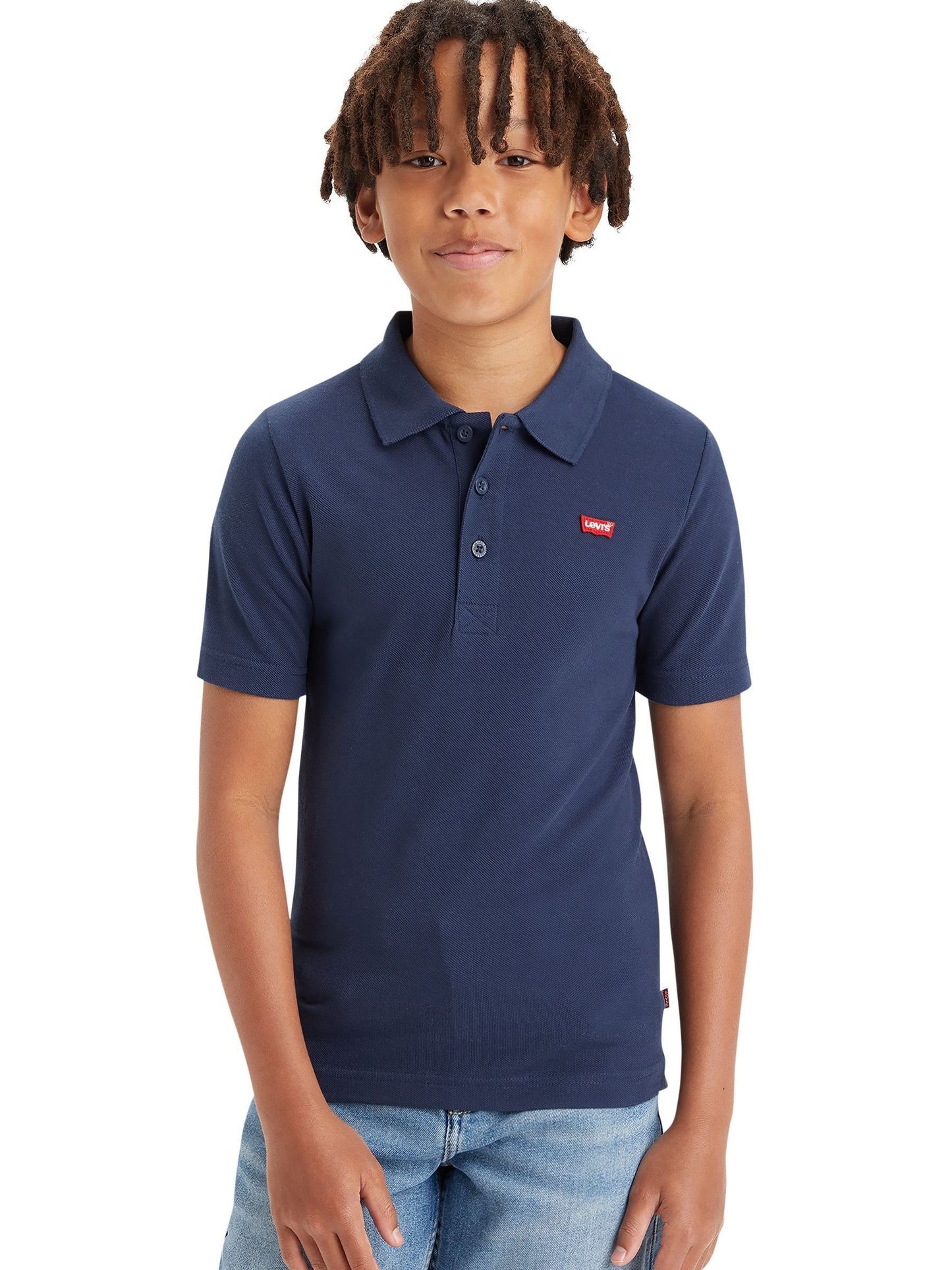 Levi's® Blue Batwing Polo Short Sleeve T-Shirt image 3