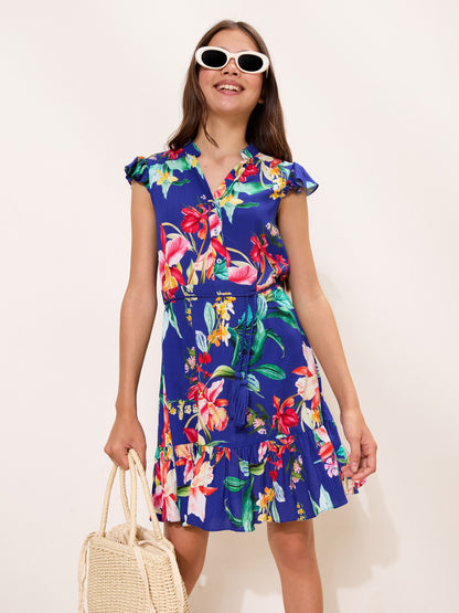 Dsiney Kidz - Lipsy Cobalt Blue Viscose Holiday Shirt Dress (5-16yrs) image 1