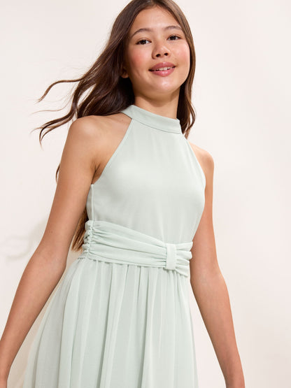 Dsiney Kidz - Lipsy Green Sleeveless Bow Waist Occsasion Dress (7-16yrs) image 3