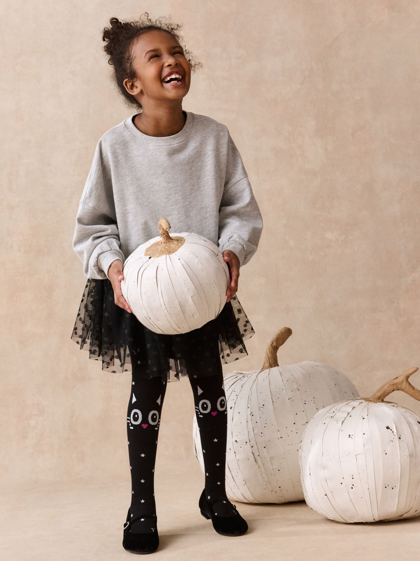 Dsiney Kidz - Black Cat Cotton Rich Halloween Tights image 2