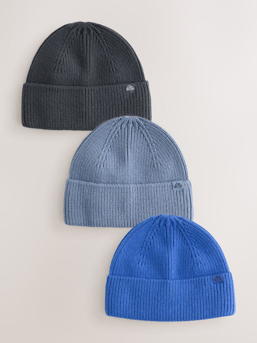 Dsiney Kidz - Blue/Navy/Colbalt Knitted Beanie Hats 3 Piece (1-16yrs) image 1