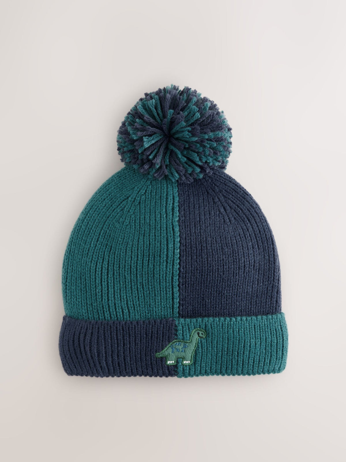 Green Dinosaur Knitted Pom Hat (3mths-10yrs) - image 1