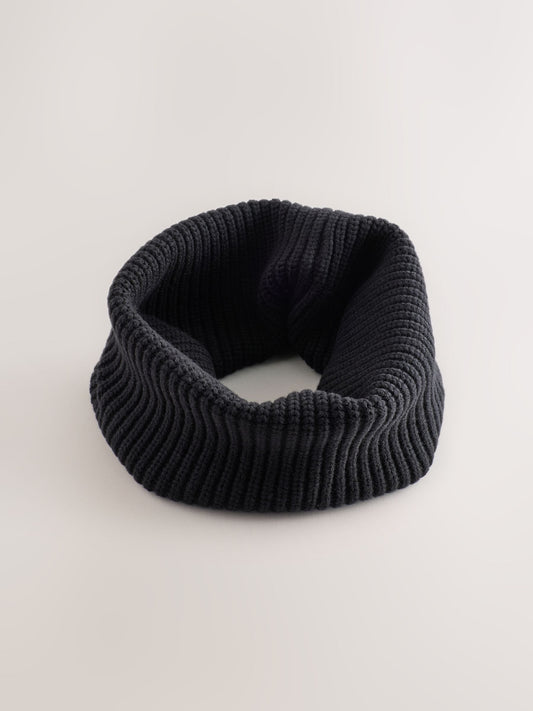 Dsiney Kidz - Black Ribbed Knitted Snood (1-16yrs) image 1