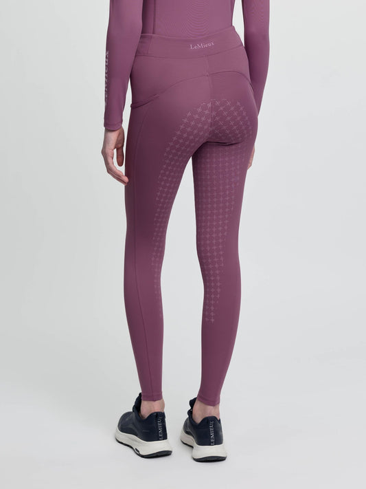 LeMieux Dark Mauve Young Rider Orla Pull Ons Leggings image 2