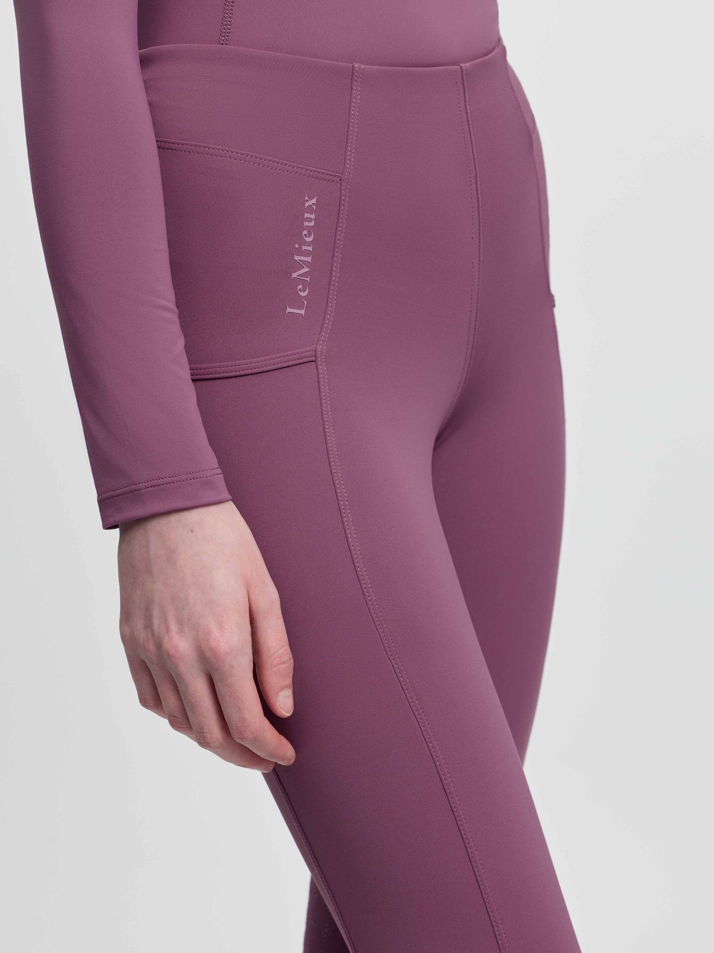LeMieux Dark Mauve Young Rider Orla Pull Ons Leggings image 4