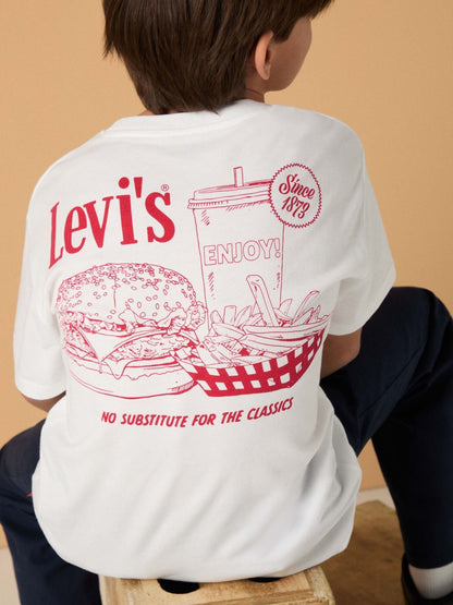 Levi's® White Burger Meal Short Sleeve T-Shirt image 3
