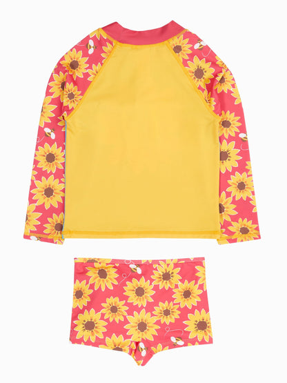 Frugi Pink Rachel Rash Vest Set image 3