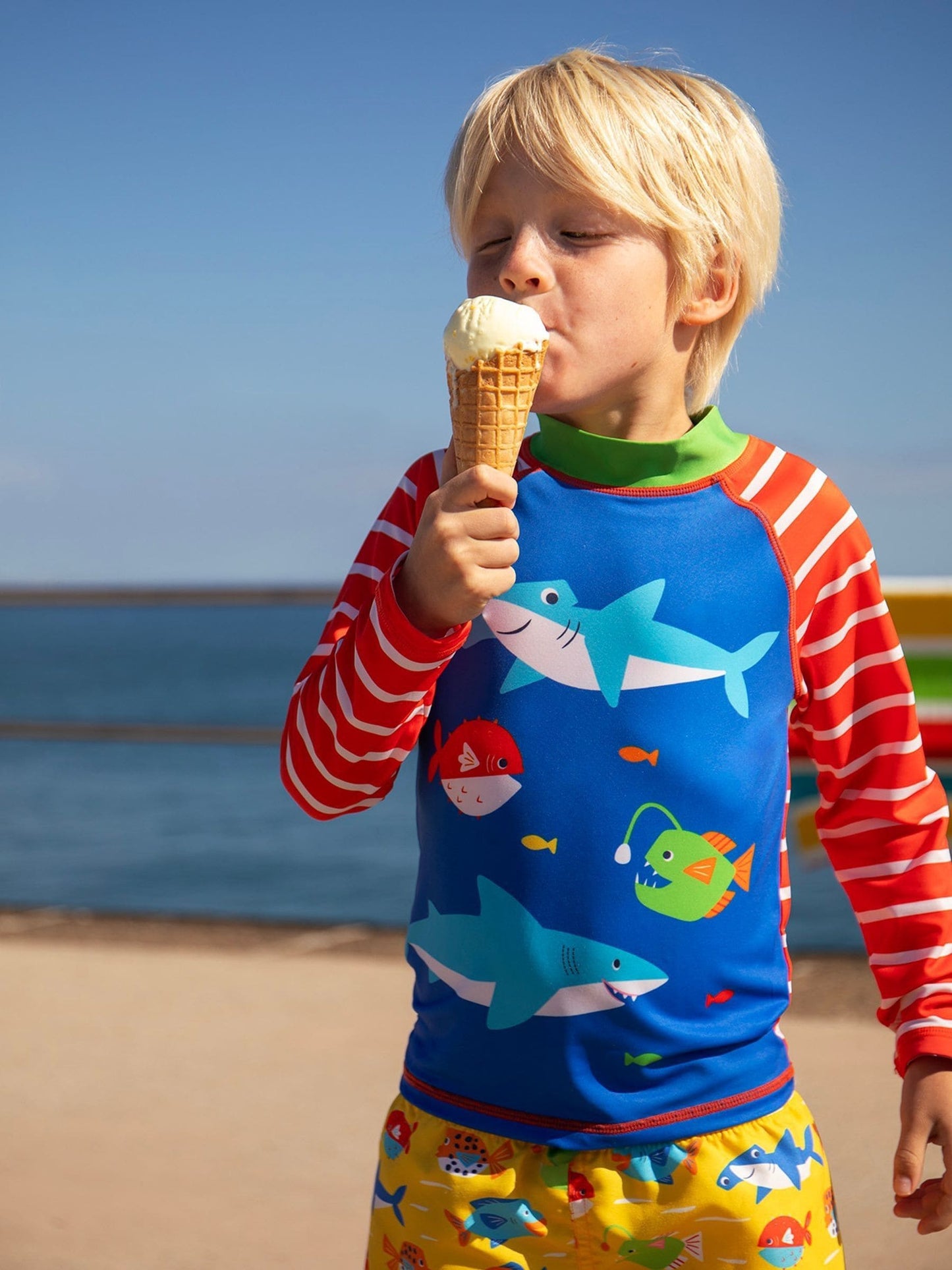Frugi Blue Sunsafe Rash Vest image 1