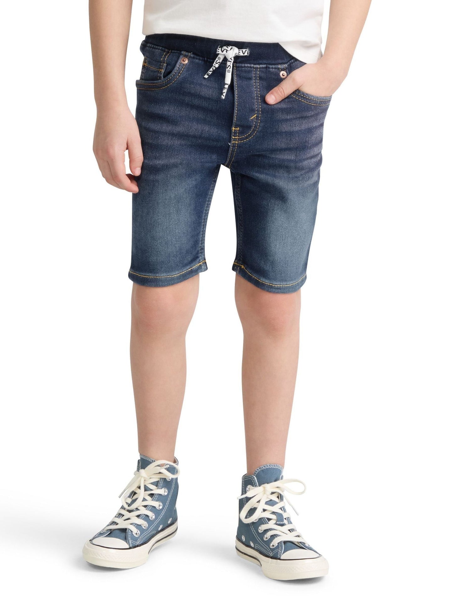 Dsiney Kidz - Levi's Dark Blue Skinny Fit Pull On Dobby Shorts image 1