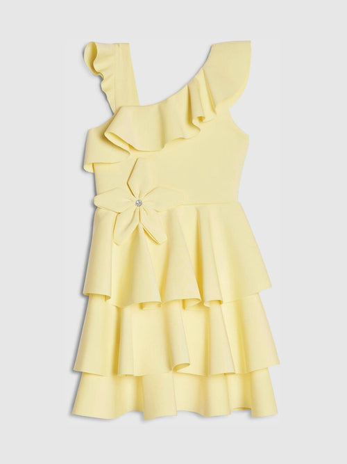 River Island Yellow Asymmetric Scuba Dress image 1