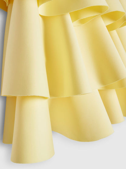 River Island Yellow Asymmetric Scuba Dress image 4