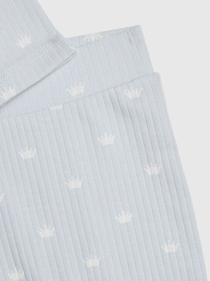 River Island Blue Little Prince Ribbed Bodysuit Set image 4