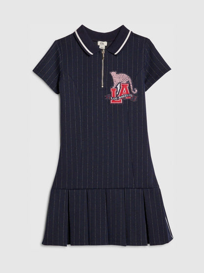 River Island Blue Los Angeles Pinstripe Dress image 1