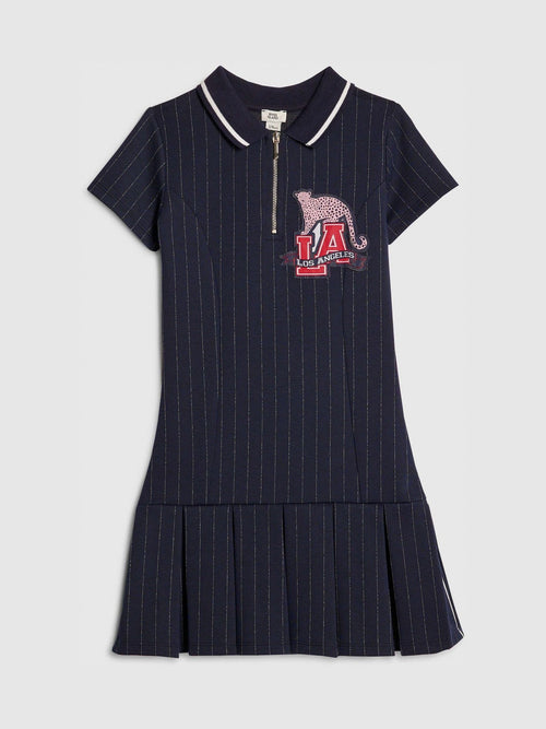 River Island Blue Los Angeles Pinstripe Dress image 1