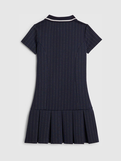 River Island Blue Los Angeles Pinstripe Dress image 2
