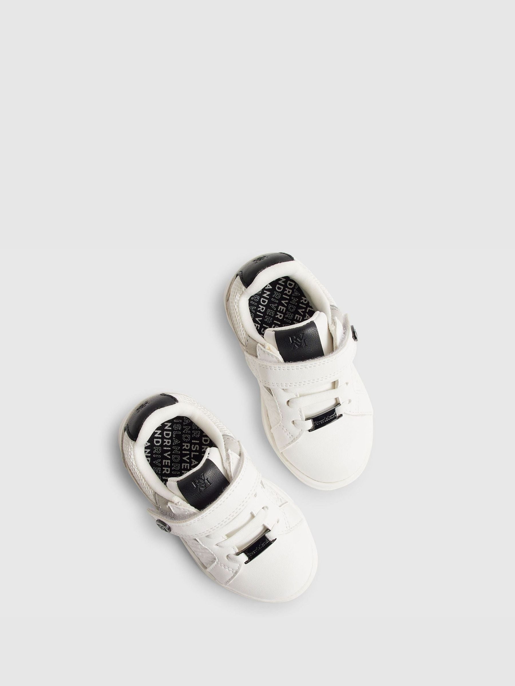 River Island White Embossed Colour Block Trainers image 5