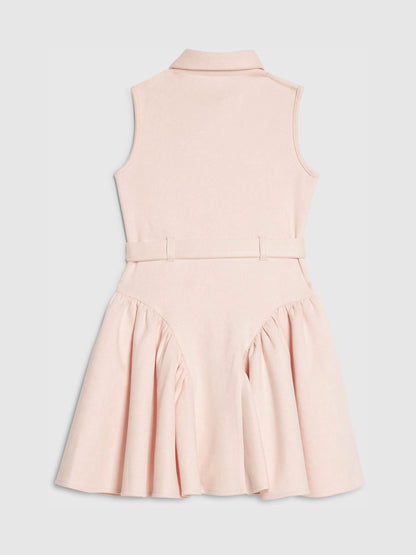 River Island Pink Suedette Sleeveless Prom Dress image 2